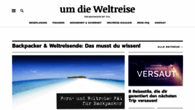 What Umdieweltreise.ch website looked like in 2018 (5 years ago)