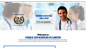 What Uniquelifesciences.in website looked like in 2018 (5 years ago)