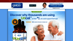 What Uricel.com website looked like in 2018 (5 years ago)