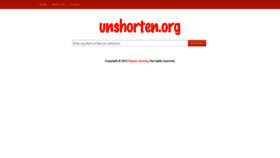 What Unshorten.org website looked like in 2018 (5 years ago)