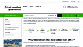 What Uttarakhandfoods.com website looked like in 2018 (5 years ago)