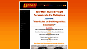 What Umaccargo.net website looked like in 2018 (5 years ago)