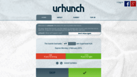 What Urhunch.com website looked like in 2019 (5 years ago)