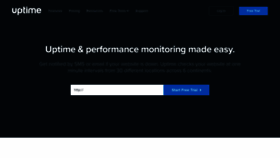 What Uptime.com website looked like in 2019 (5 years ago)