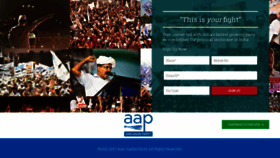 What Uttarpradesh.aamaadmiparty.org website looked like in 2019 (5 years ago)