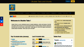 What Ukulele-tabs.com website looked like in 2019 (5 years ago)