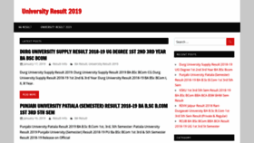 What Universityresultinfo.in website looked like in 2019 (5 years ago)