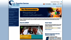 What Uspreventiveservicestaskforce.org website looked like in 2019 (5 years ago)