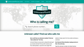 What Unknownphone.com website looked like in 2019 (5 years ago)
