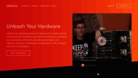 What Unraid.net website looked like in 2019 (7 years ago)