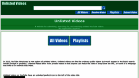 What Unlistedvideos.com website looked like in 2019 (5 years ago)