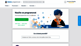 What Umimeprogramovat.cz website looked like in 2019 (6 years ago)