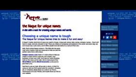 What Unique-names.com website looked like in 2019 (5 years ago)