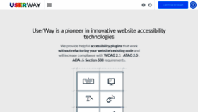 What Userway.org website looked like in 2019 (5 years ago)