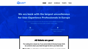 What Uxcampeurope.org website looked like in 2019 (5 years ago)
