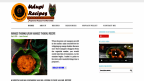 What Udupi-recipes.com website looked like in 2019 (5 years ago)