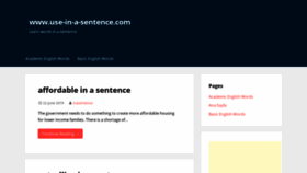What Use-in-a-sentence.com website looked like in 2019 (4 years ago)