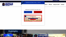 What Uskt.edu.pk website looked like in 2019 (4 years ago)