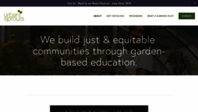 What Urbansprouts.org website looked like in 2019 (4 years ago)