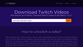 What Untwitch.com website looked like in 2019 (4 years ago)