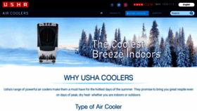 What Ushaaircoolers.com website looked like in 2019 (4 years ago)