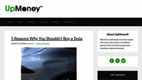 What Upmoney.com website looked like in 2019 (4 years ago)