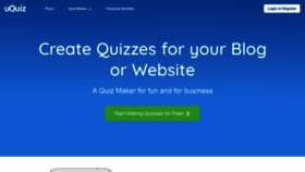 What Uquiz.com website looked like in 2019 (4 years ago)
