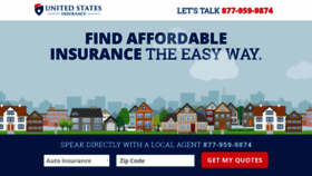 What Unitedstatesinsurance.com website looked like in 2019 (4 years ago)