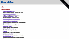 What Usejsdoc.org website looked like in 2019 (5 years ago)