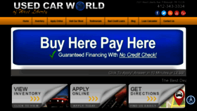 What Usedcarworldwestpa.com website looked like in 2019 (4 years ago)