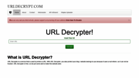 What Urldecrypt.com website looked like in 2019 (4 years ago)