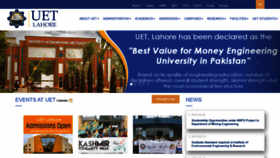 What Uet.edu.pk website looked like in 2019 (4 years ago)