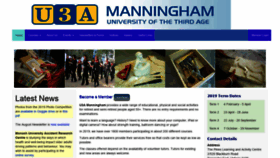 What U3amanningham.org.au website looked like in 2019 (4 years ago)