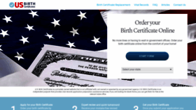 What Usbirthcertificates.com website looked like in 2019 (4 years ago)