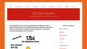 What Ubitheclown.com website looked like in 2019 (4 years ago)