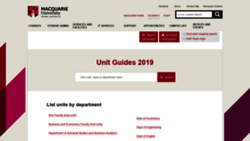 What Unitguides.mq.edu.au website looked like in 2019 (4 years ago)