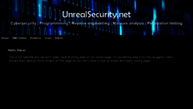 What Unrealsecurity.net website looked like in 2019 (4 years ago)