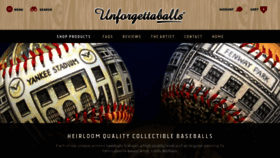 What Unforgettaballs.com website looked like in 2019 (4 years ago)