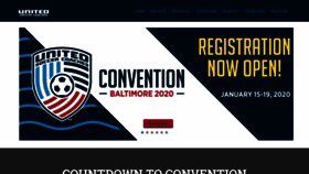 What Unitedsoccercoachesconvention.org website looked like in 2019 (4 years ago)