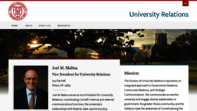 What Universityrelations.cornell.edu website looked like in 2019 (4 years ago)