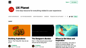 What Uxplanet.org website looked like in 2019 (4 years ago)