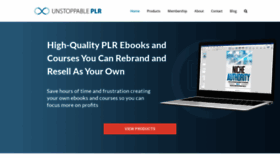 What Unstoppableplr.com website looked like in 2019 (4 years ago)
