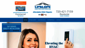 What Upslopeheatingandcooling.com website looked like in 2019 (4 years ago)