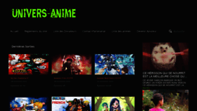 What Univers-anime.com website looked like in 2019 (4 years ago)