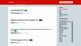 What Uxjobs.fr website looked like in 2019 (4 years ago)