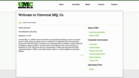 What Universalmfgco.com website looked like in 2019 (4 years ago)