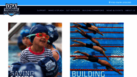 What Usaswimmingfoundation.org website looked like in 2019 (4 years ago)