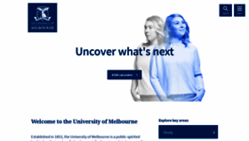 What Unimelb.edu.au website looked like in 2020 (4 years ago)