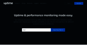 What Uptime.com website looked like in 2020 (4 years ago)