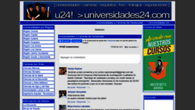 What Universidades24.com website looked like in 2020 (4 years ago)